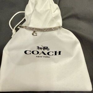 Coach Silver and Rhinestone Bracelet